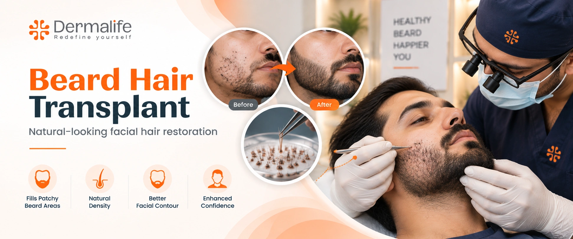 Look Groomed-with Beard Transplant
